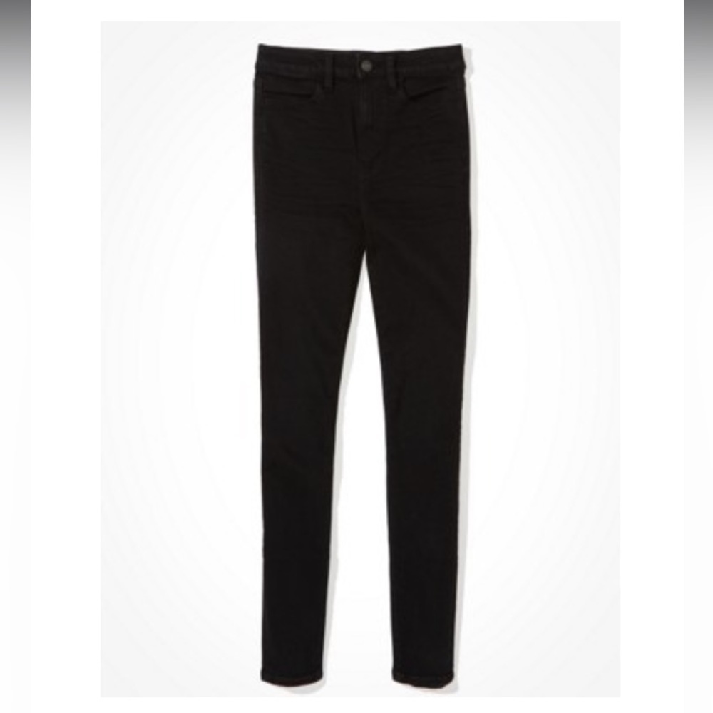 American Eagle Next Level Highest Waist Jeggings in Black.